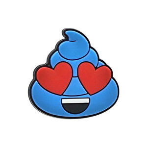 Blue heart face poop