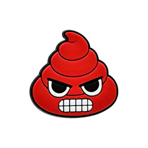 Red angry face poop